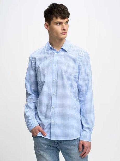 BIG STAR Checked Shirt | Light Blue