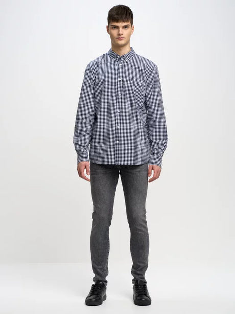 BIG STAR Checked Shirt | Navy Blue