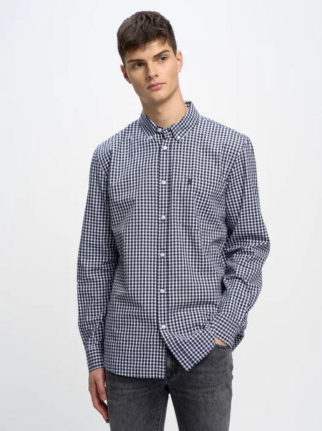 BIG STAR Checked Shirt | Navy Blue