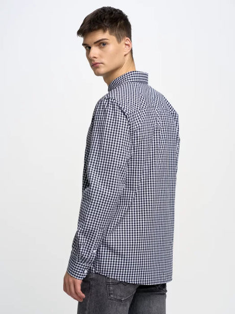 BIG STAR Checked Shirt | Navy Blue