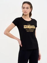 BIG STAR T-Shirt | Black - Gold