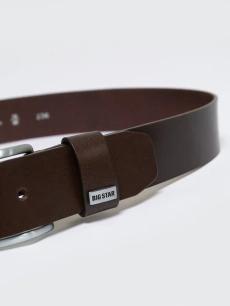 Classic Leather Belt with Silver Buckle | Brown