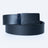 Black Leather Belt with Big Star Logo and Sleek Plate Buckle | Black