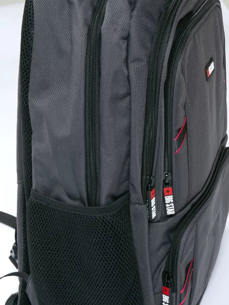 Durable Black Backpack with Red Accents | Black