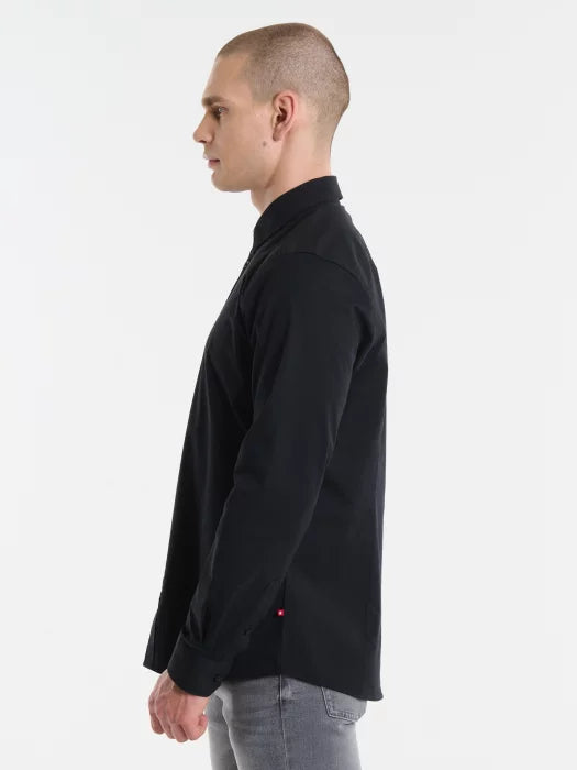 Basic Button-Down Shirt | Black