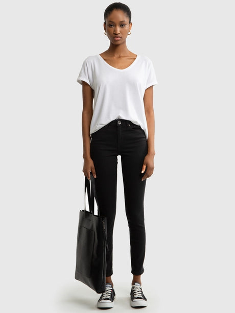 Loose-Fit V-Neck T-Shirt | White