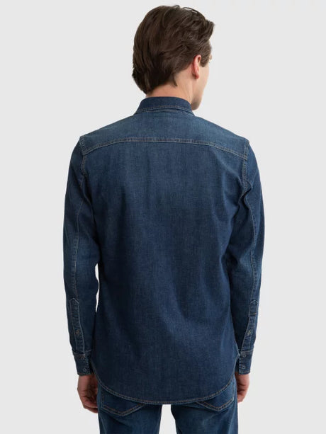 Classic Denim Shirt | Navy Blue