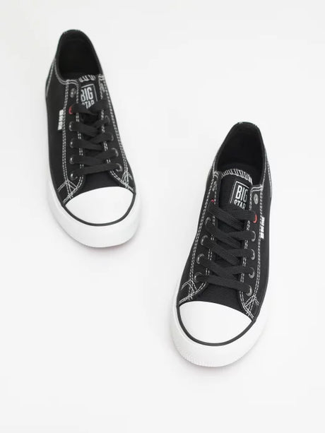 Classic Black Canvas Sneakers | Black