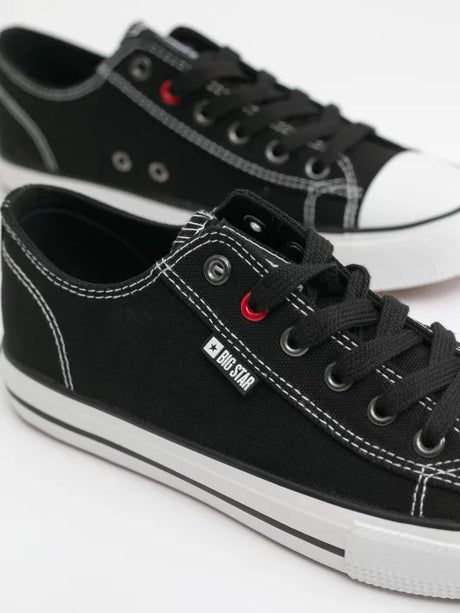 Classic Black Canvas Sneakers | Black