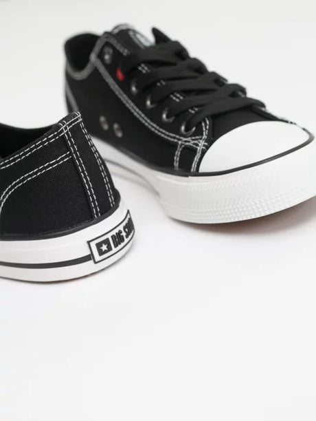 Classic Black Canvas Sneakers | Black