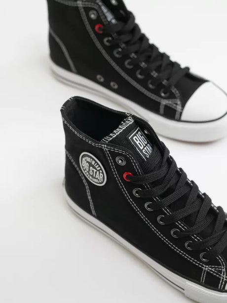 High Black Canvas Sneakers | Black