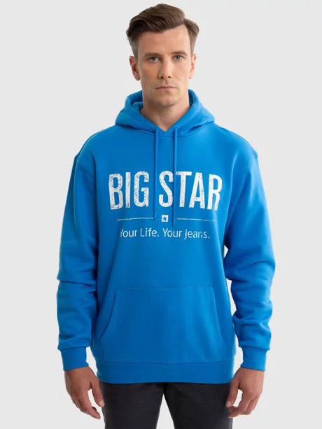 BIG STAR Logo Hoodie Sweatshirt | Blue