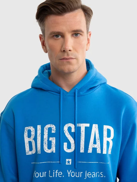 BIG STAR Logo Hoodie Sweatshirt | Blue