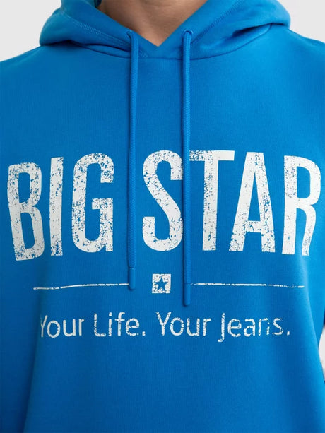 BIG STAR Logo Hoodie Sweatshirt | Blue