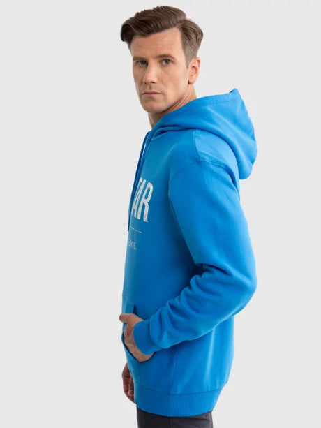 BIG STAR Logo Hoodie Sweatshirt | Blue