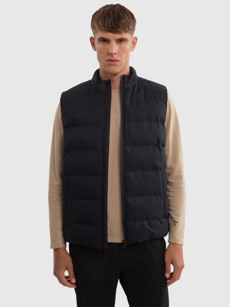 Puffer Vest - Gilet with Stand Collar | Black