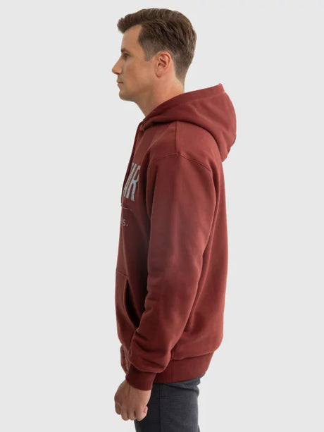 BIG STAR Logo Hoodie Sweatshirt | Bordeaux