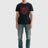 T-Shirt with Bold Vintage Print | Navy