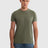 Round-Neck T-Shirt with Small Logo Detail | Kaki