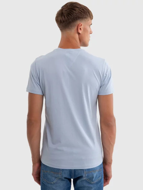 Round-Neck T-Shirt with Small Logo Detail | Light Blue