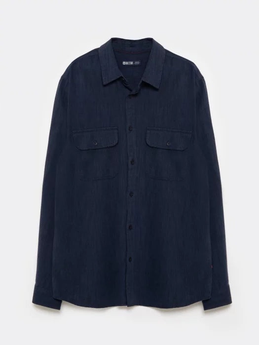 Twill Weave Shirt  | Navy