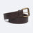 Vintage-Inspired Leather Belt with Brass Buckle | Brown