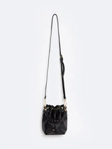 Drawstring Mini Bucket Bag | Black