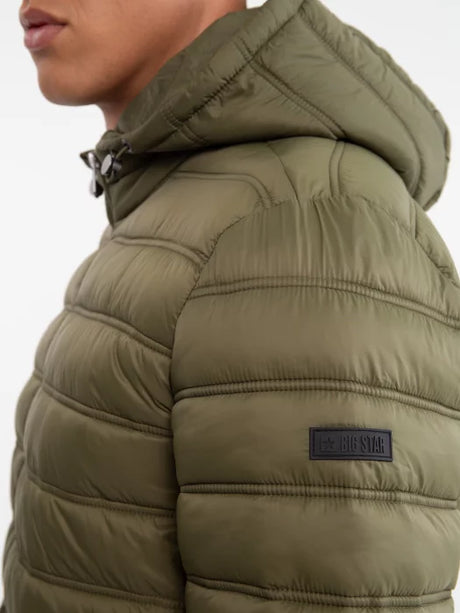 Puffer Jacket with Hood | Kaki