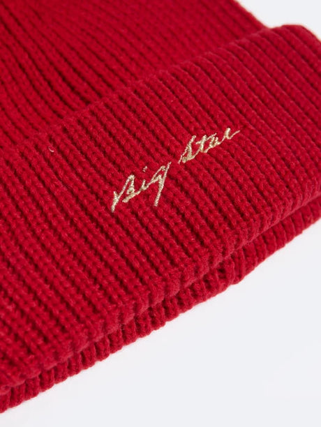 Knitted Logo Beanie | Red