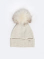 Faux Fur Pom-Pom Beanie | Light Beige