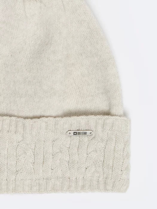 Faux Fur Pom-Pom Beanie | Light Beige