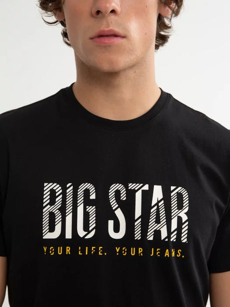 T-Shirt with Bold BIG STAR - Your Life, Your Jeans G | Black