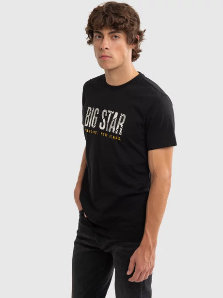 T-Shirt with Bold BIG STAR - Your Life, Your Jeans G | Black