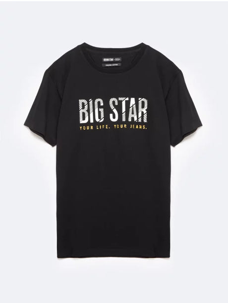 T-Shirt with Bold BIG STAR - Your Life, Your Jeans G | Black