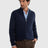 Textured Knit Zip Sweater | Navy