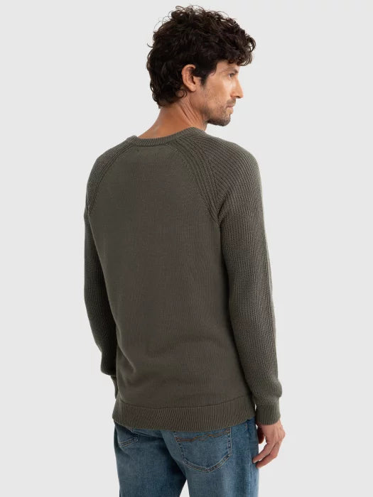 Warm Stylish Round Neck Sweater | Dark Grey