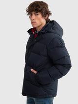 Hooded Puffer Jacket | Navy