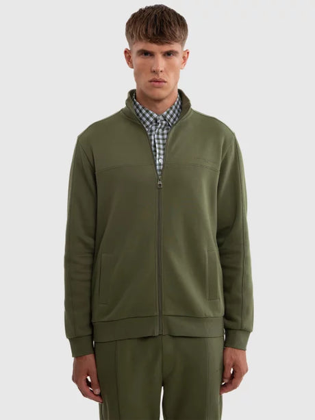 Full-Zip Sweat Jacket | Dark Olive Green