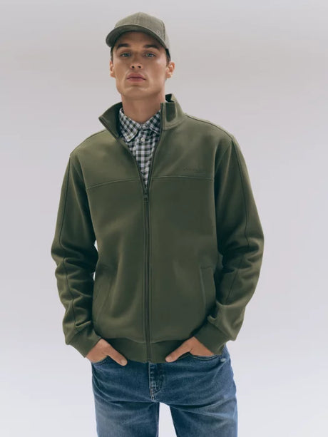 Full-Zip Sweat Jacket | Dark Olive Green