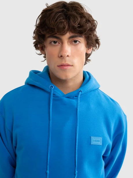 Relaxed Fit Pullover Hoodie with Kangaroo Pocket  | Blue