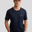Casual T-Shirt with Minimalist Logo Patch | Navy