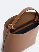 Leather Tote with Pouch | Brown