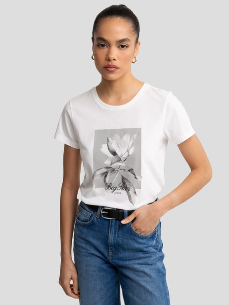 Floral Print T-Shirt | White