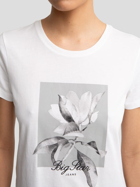 Floral Print T-Shirt | White