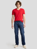 V-Neck Basic T-shirt | Red