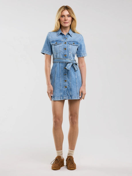 Mini Denim Dress | Blue