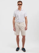 Linen shirt with short sleeves | White