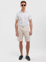 Linen shirt with short sleeves | White