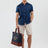 Linen shirt with short sleeves | Navy