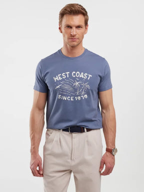 T-Shirt With Print | Blue
